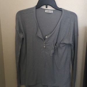 A&F Grey Henley